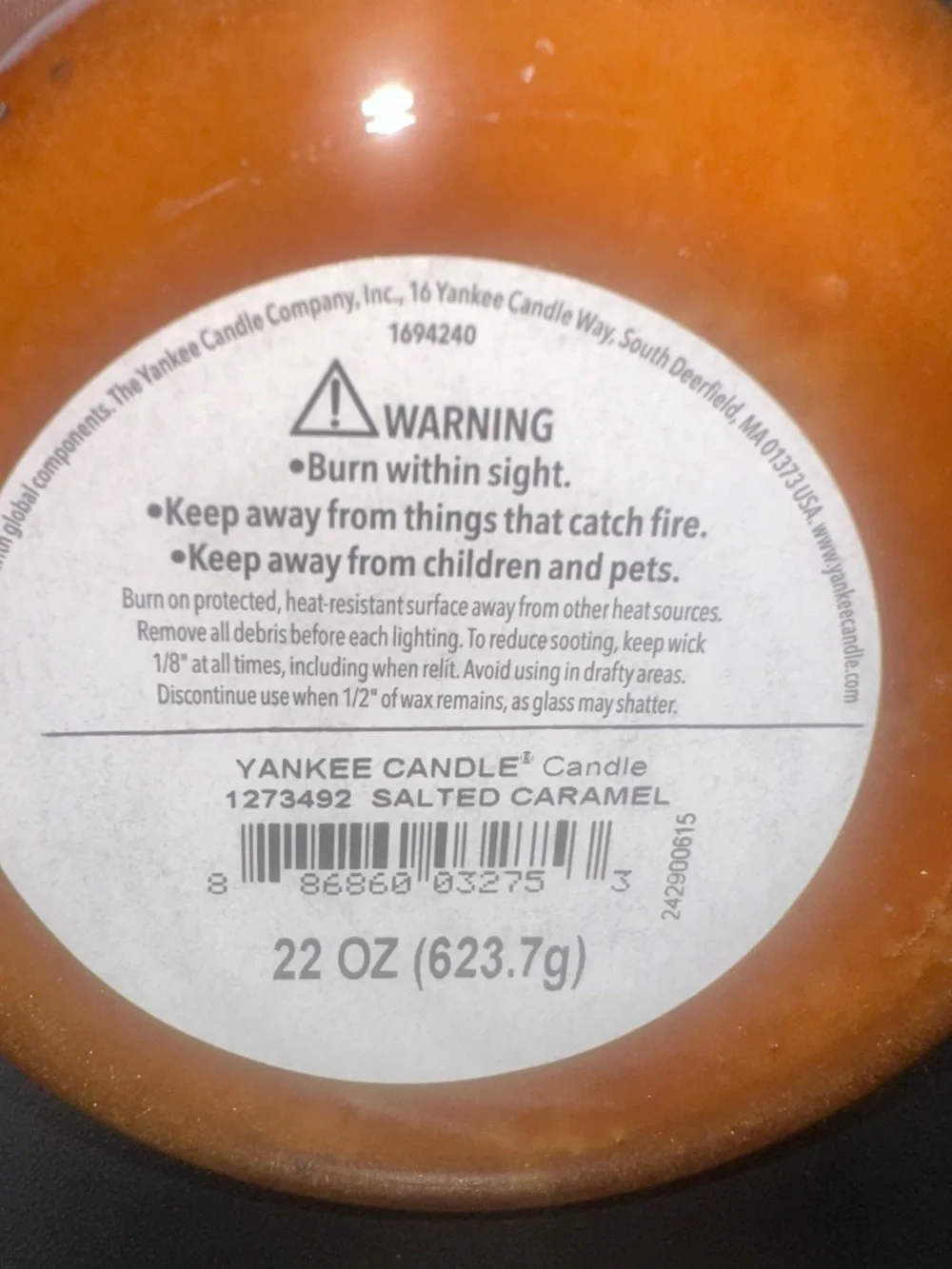 Yankee Candle Salted Caramel Large Jar Candle ~ 22 ounce single wick ~